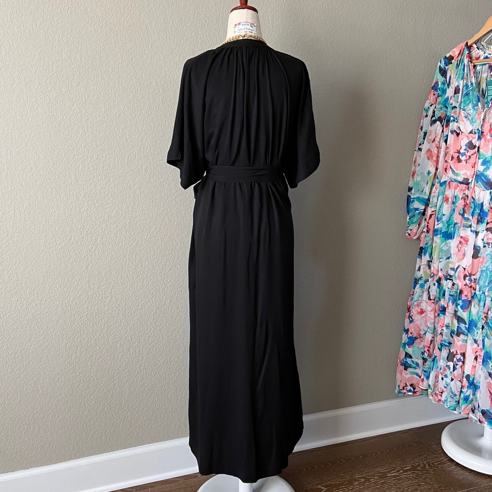 ❌SOLD❌ H&M Black Tie-belt Shirt Dress Sz S - Picture 4 of 14